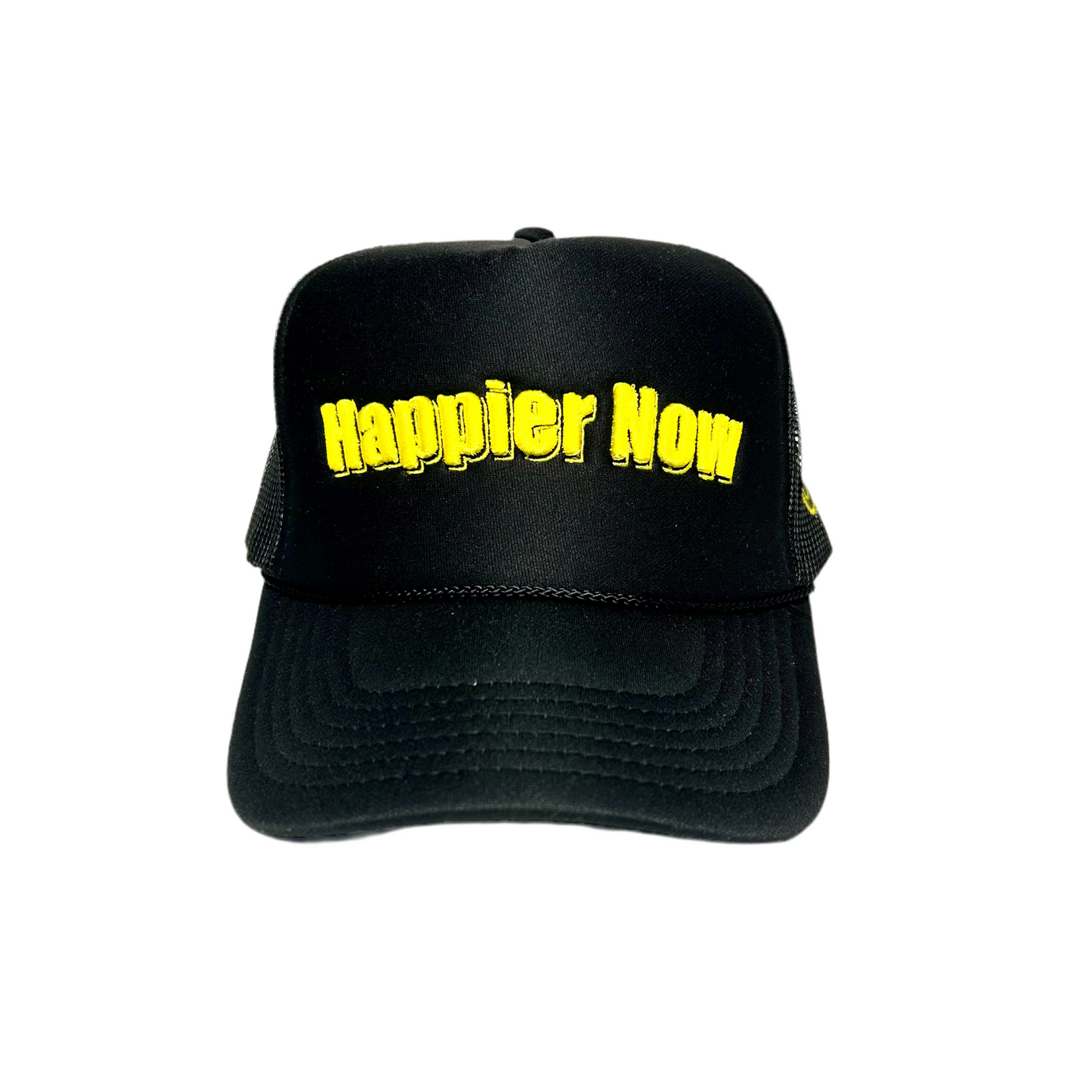Happier Now Trucker - Black /Yellow