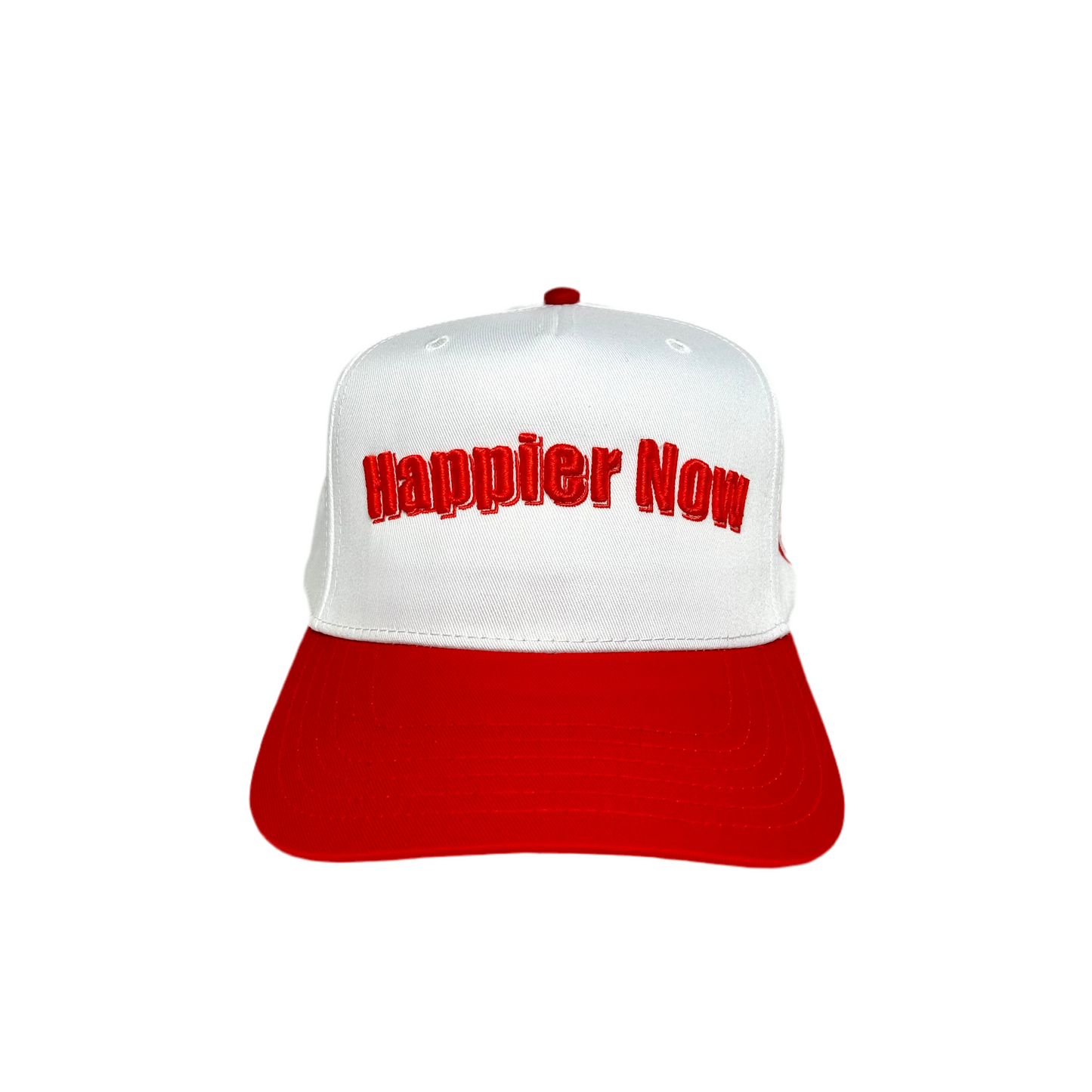 Happier Now SnapBack - White / Red