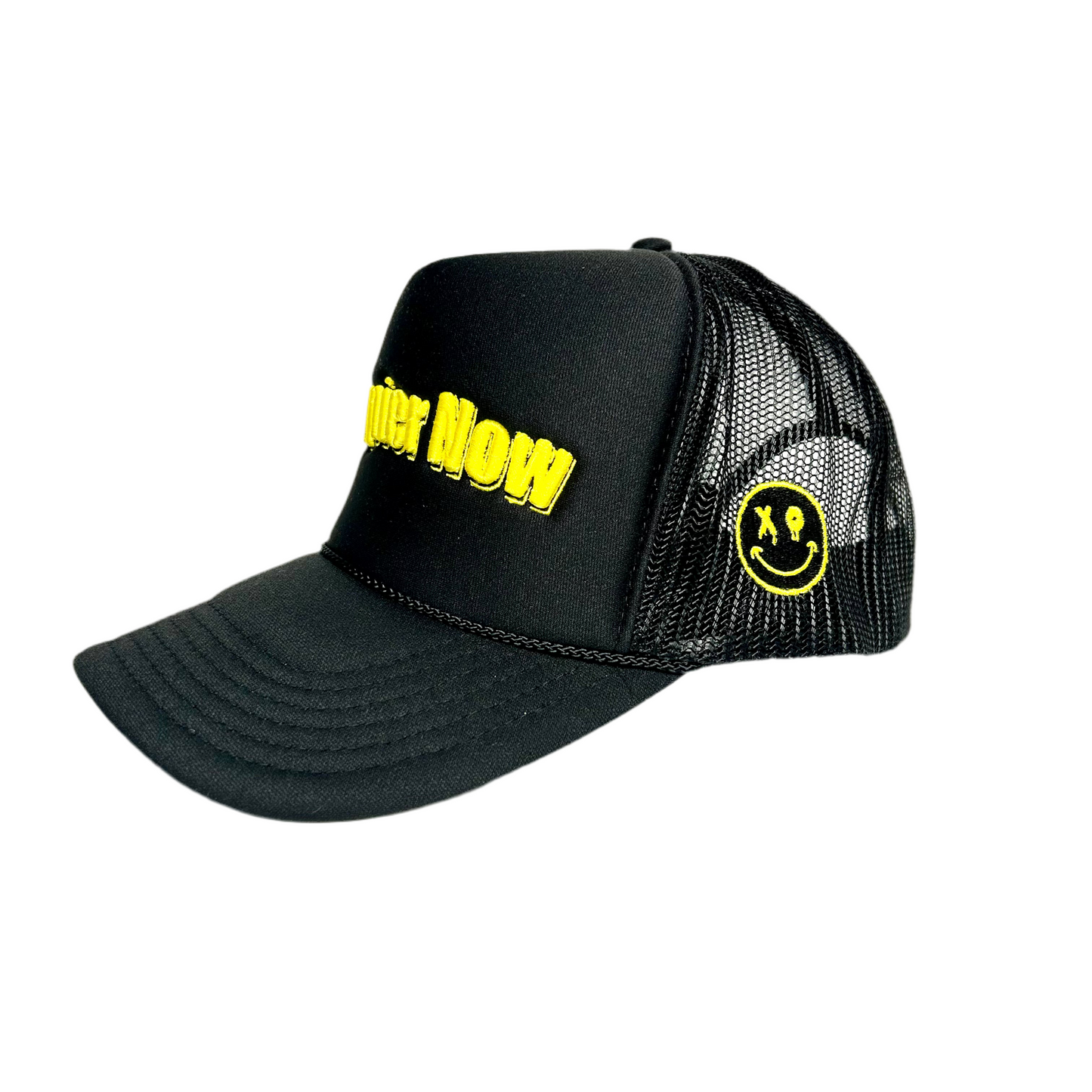 Happier Now Trucker - Black /Yellow