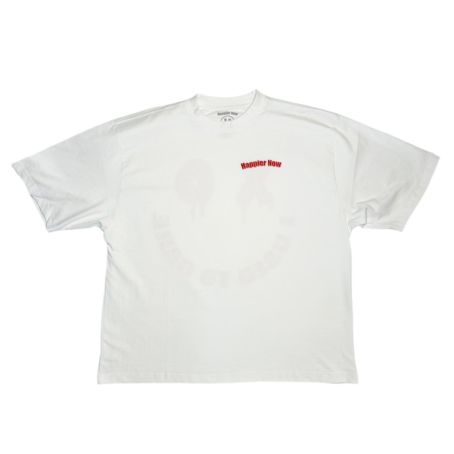 I Used to Care Oversize Shirt - White / Red