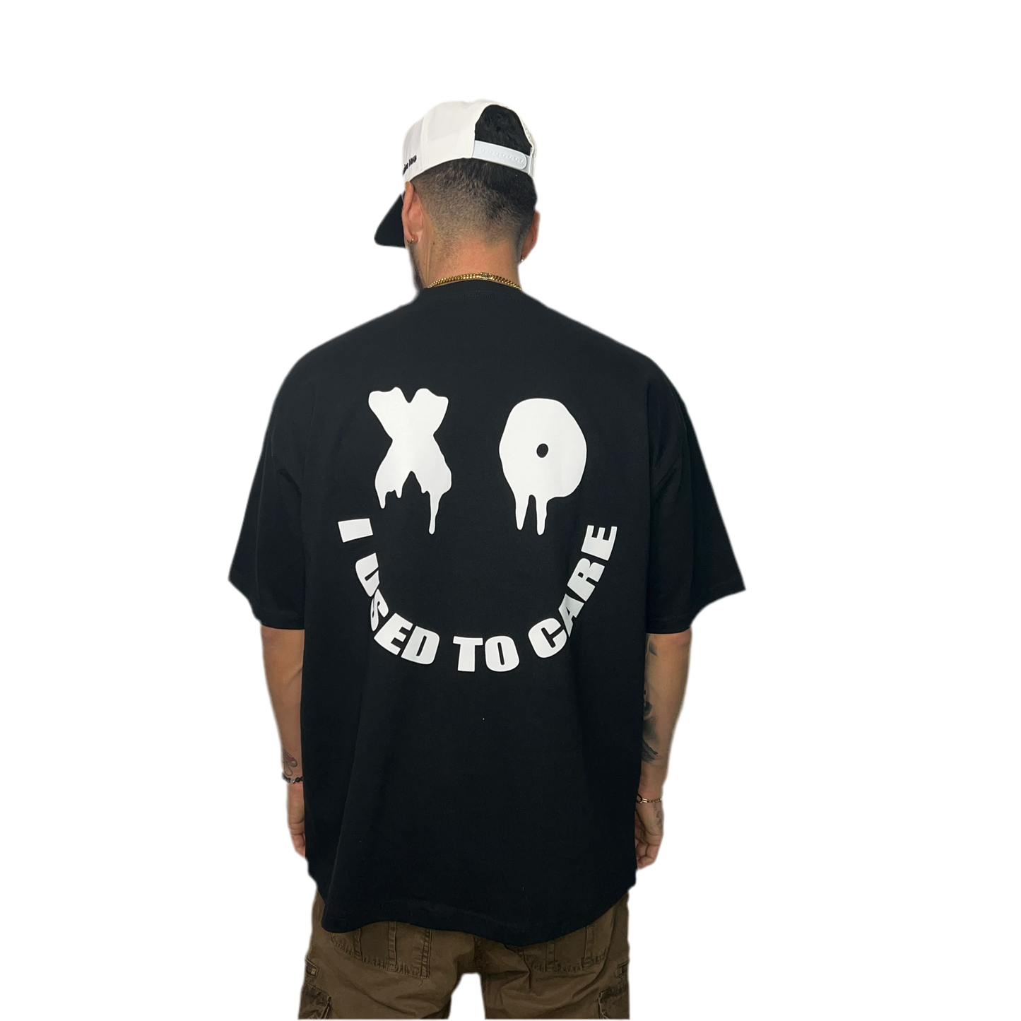 I Used to Care Oversize Shirt - Black / White