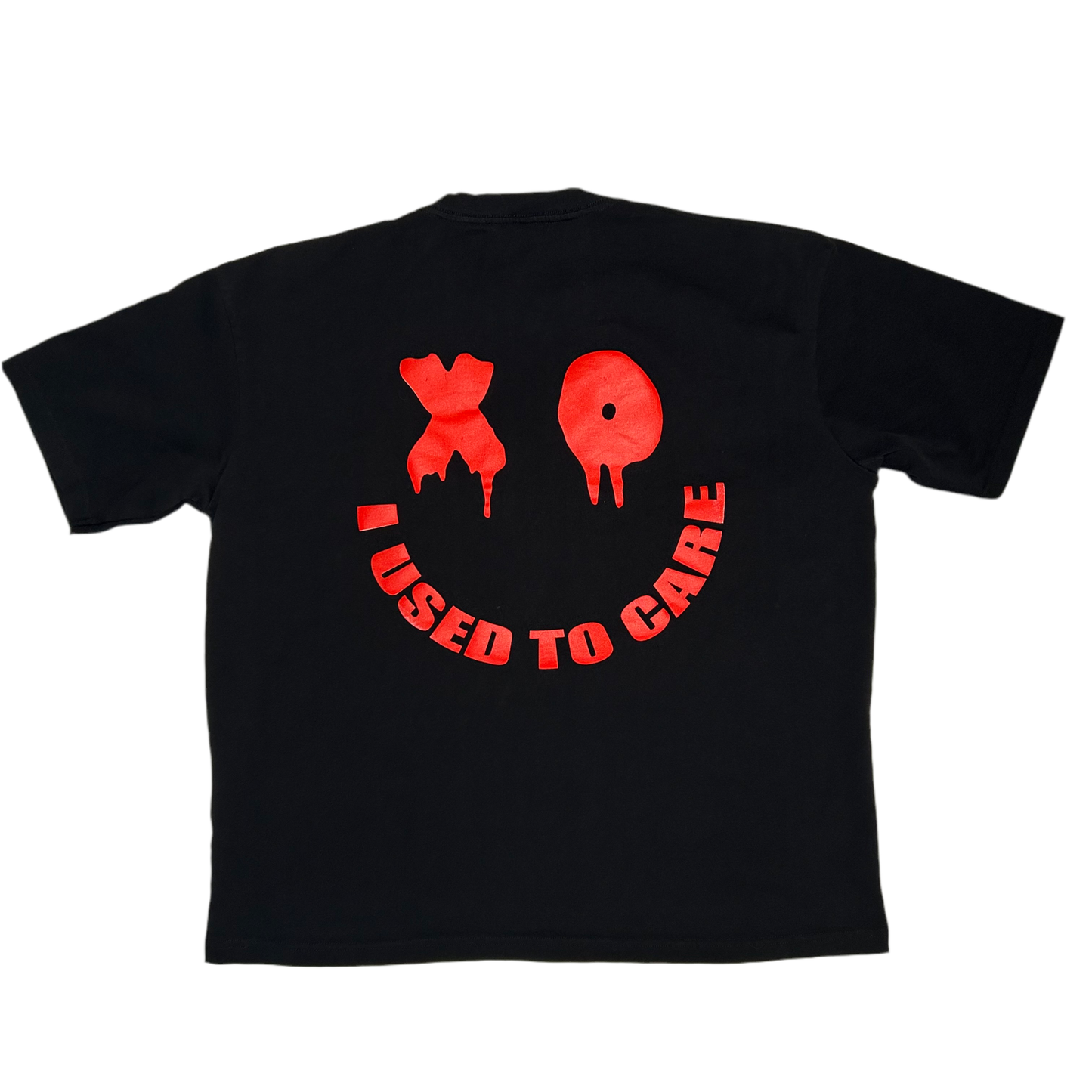 I Used to Care Oversize Tee - Black / Red
