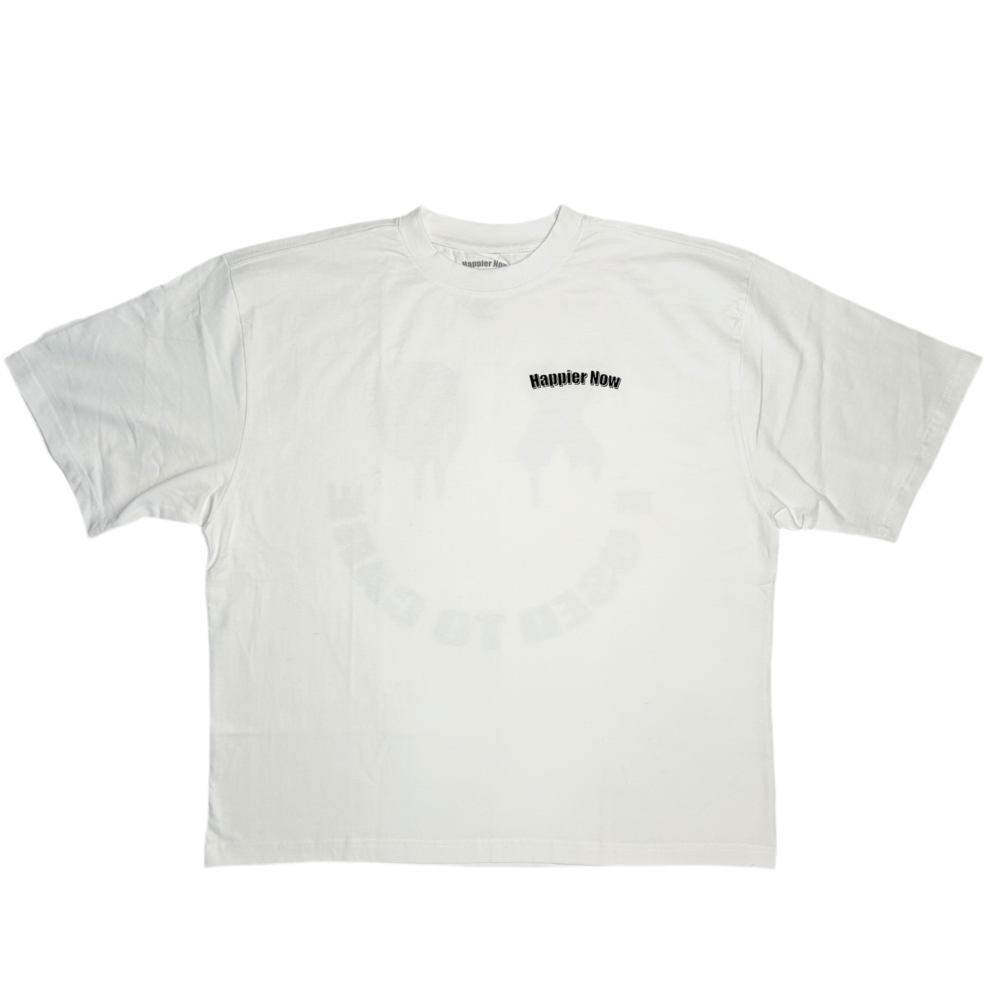 I Used to Care Oversize Shirt - White / Black