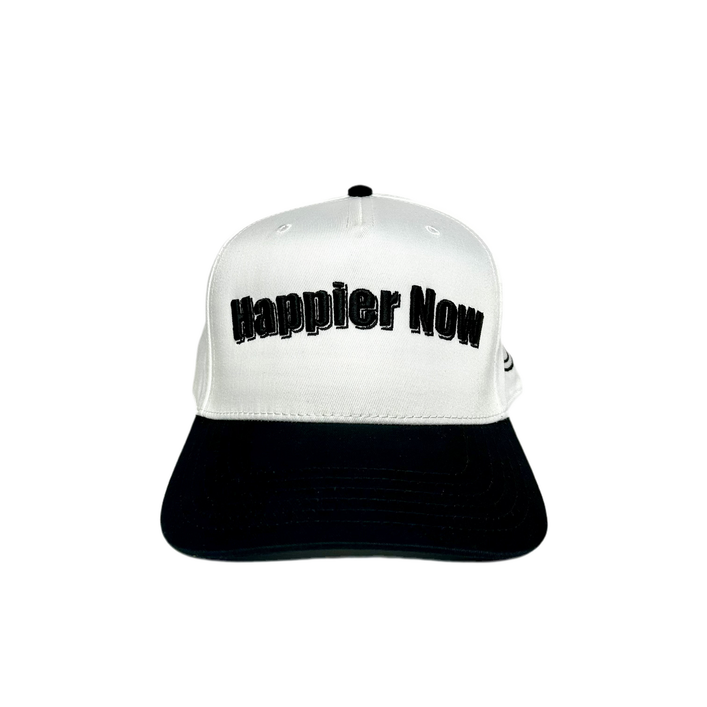 Happier Now SnapBack - White / Black